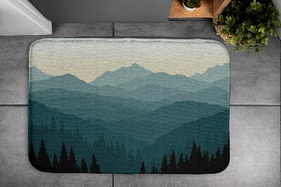 Teppich badezimmer Berge und Wald