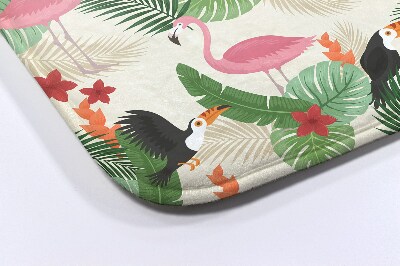 Badezimmer teppich Vögel Flamingos