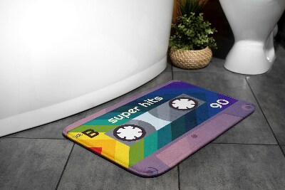 Badezimmer teppich Retro Regenbogen Kassette