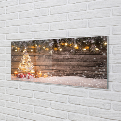 Acrylglasbilder Schnee weihnachtsbaumdekoration