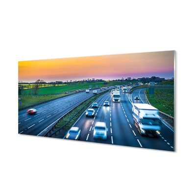 Acrylglasbilder Himmel auto autobahn