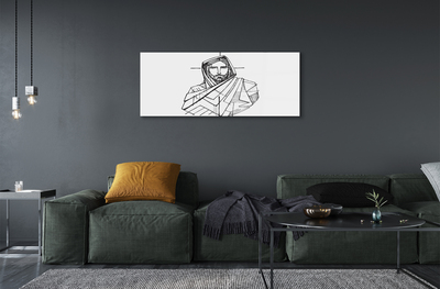 Acrylglasbilder Jesus-zeichnung