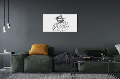 Acrylglasbilder Jesus-zeichnung