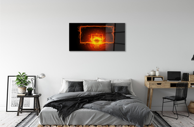 Acrylglasbilder Flaming basketball