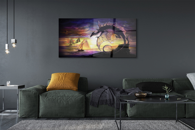 Acrylglasbilder Drachenboote wolken meer