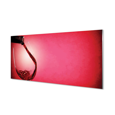 Acrylglasbilder Rotes glas hintergrund auf der linken seite