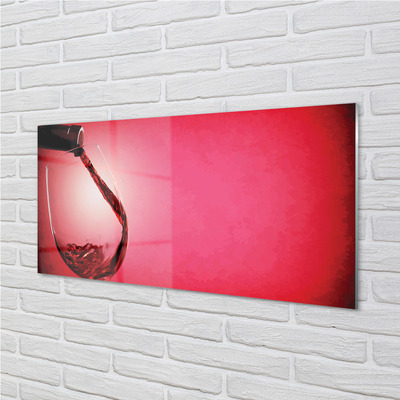 Acrylglasbilder Rotes glas hintergrund auf der linken seite