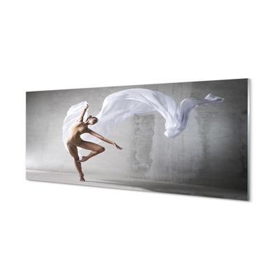 Acrylglasbilder Frau tanzen weiß material
