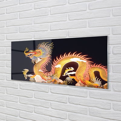 Acrylglasbilder Japanischer golden dragon