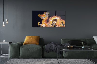 Acrylglasbilder Japanischer golden dragon