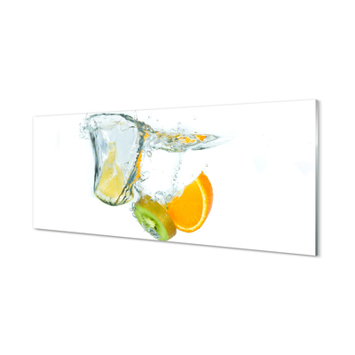 Acrylglasbilder Orange kiwi wasser
