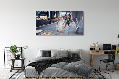 Acrylglasbilder City-bike bein