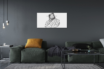 Leinwandbilder Jesus-Zeichnung