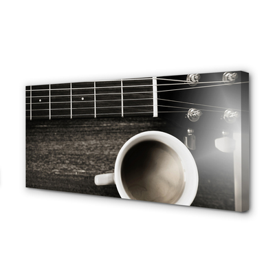 Leinwandbilder Kaffee Gitarre
