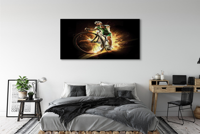 Leinwandbilder schwarzem Hintergrund Fahrrad
