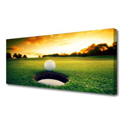 Canvas Kunstdruck Golfball Rasen Natur