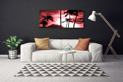Canvas Kunstdruck Gebirge Palmen Natur