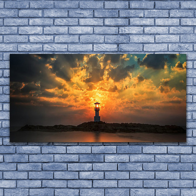 Canvas Kunstdruck Leuchtturm Meer Landschaft