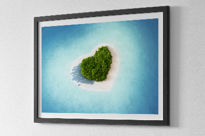 Moosbild Herzförmige Insel