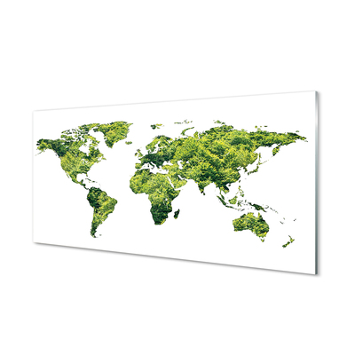 Glasbilder Grüne gras-karte