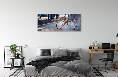 Glasbilder City-bike bein