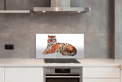Küchenrückwand spritzschutz Gemalten tiger