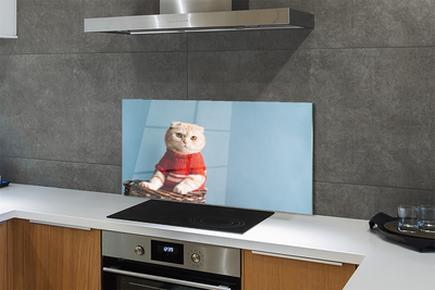 Küchenrückwand spritzschutz Katze sitz