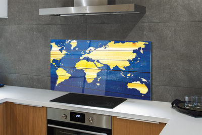 Küchenrückwand spritzschutz Karte der blauen schildern