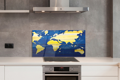 Küchenrückwand spritzschutz Karte der blauen schildern