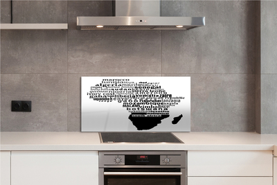 Küchenrückwand spritzschutz Schwarz-weiß-untertitel