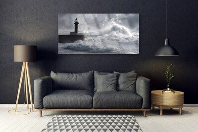 Acrylglasbilder Leuchtturm See Meer Natur
