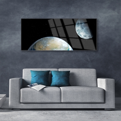 Acrylglasbilder Mond Erde Weltall Weltall