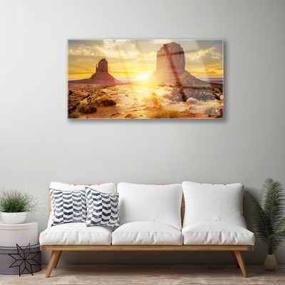 Acrylglasbilder Wüste Sonne Landschaft