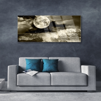Acrylglasbilder Nacht Mond Landschaft