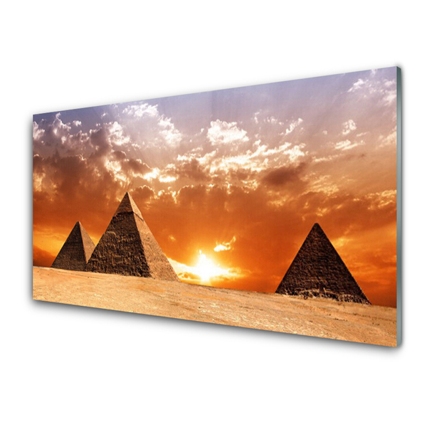 Glasbild aus Plexiglas® Pyramiden Landschaft