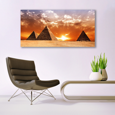 Glasbild aus Plexiglas® Pyramiden Landschaft