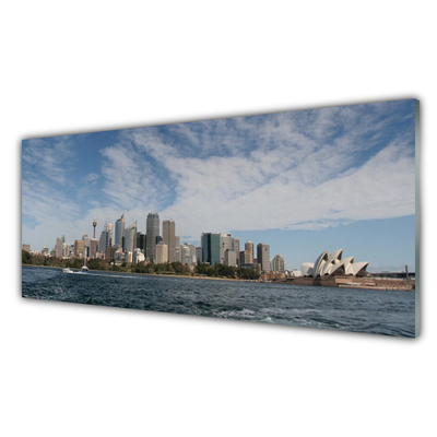 Glasbild aus Plexiglas® Stadt Meer Gebäude