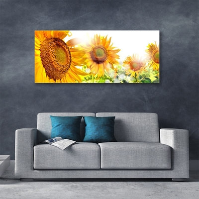 Glasbild aus Plexiglas® Sonnenblumen Pflanzen