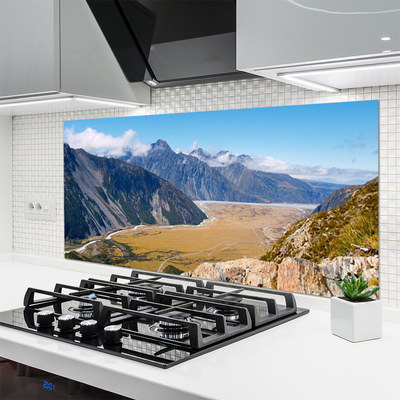 Küchenrückwand Spritzschutz Berge Tal Gebirge Landschaft