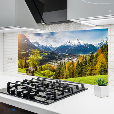 Küchenrückwand Spritzschutz Alpen Landschaft