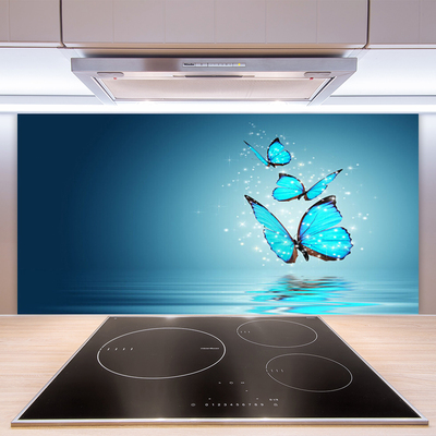 Küchenrückwand Fliesenspiegel Schmetterlinge Kunst