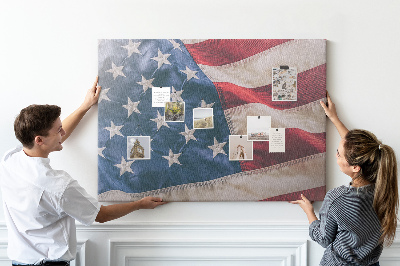 Bilder mit kork rückwand Amerikanische flagge