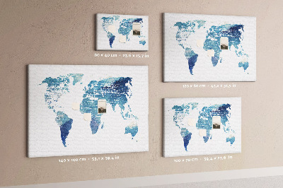 Korktafel Weltkarte