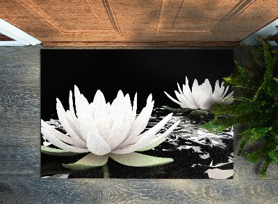 Fussmatte innen Wasserlilien Blumen
